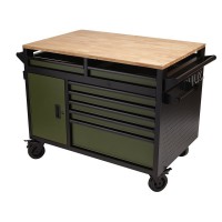 Draper BUNKER® Multi-Functional Workbench Roller Tool Cabinet, 14 Drawer, 48\", Green £1,694.00